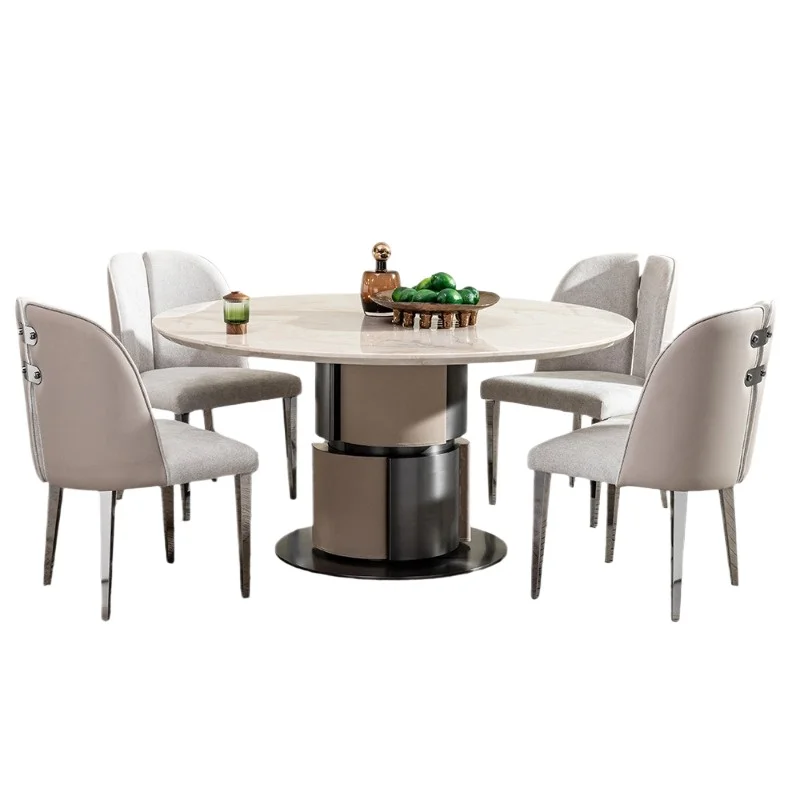 Italian light luxury marble round table luxury hotel restaurant round table 8 seats dining table and chair set
Italian light luxury marble round table luxury hotel restaurant round table 8 seats dining table and chair set