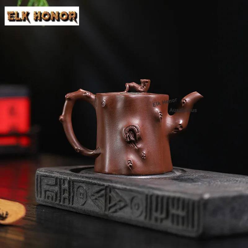420ml Vintage Yixing Purple Clay Teapots Handmade Flower Vase High Tree Stump Pot Raw Ore Mud Kettle Zisha Tea Set Ornaments
420ml Vintage Yixing Purple Clay Teapots Handmade Flower Vase High Tree Stump Pot Raw Ore Mud Kettle Zisha Tea Set Ornaments