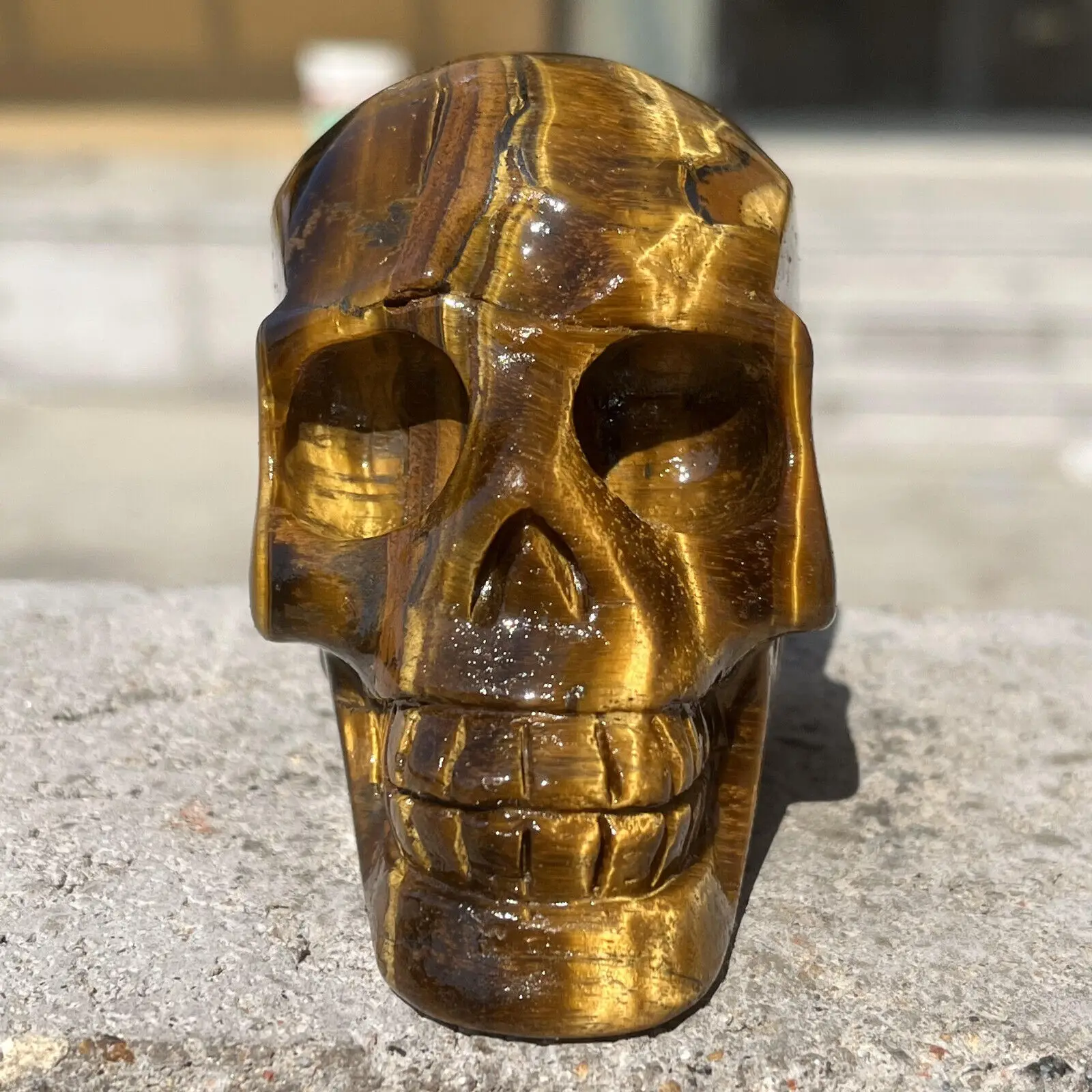Natural Tiger's Eye Stone Sculpted Skull Reiki Restoration Crystal Quartz Energy Ore Treatment
Natural Tiger's Eye Stone Sculpted Skull Reiki Restoration Crystal Quartz Energy Ore Treatment
