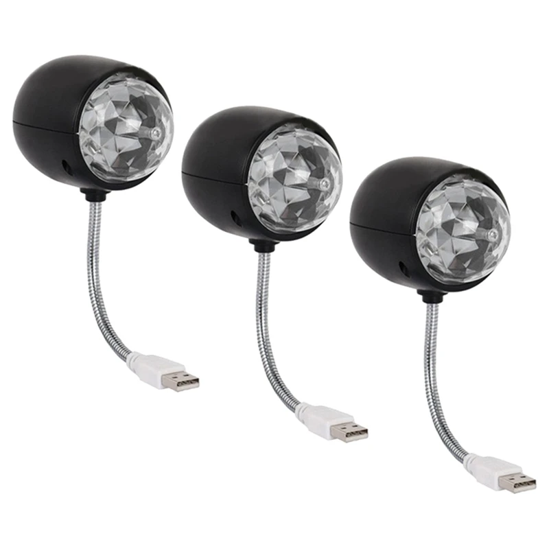 3X USB Disco Ball Lamp, Rotating RGB Colored LED Stage Lighting Party Bulb With 3W Book Light, USB Powered (Black)
3X USB Disco Ball Lamp, Rotating RGB Colored LED Stage Lighting Party Bulb With 3W Book Light, USB Powered (Black)