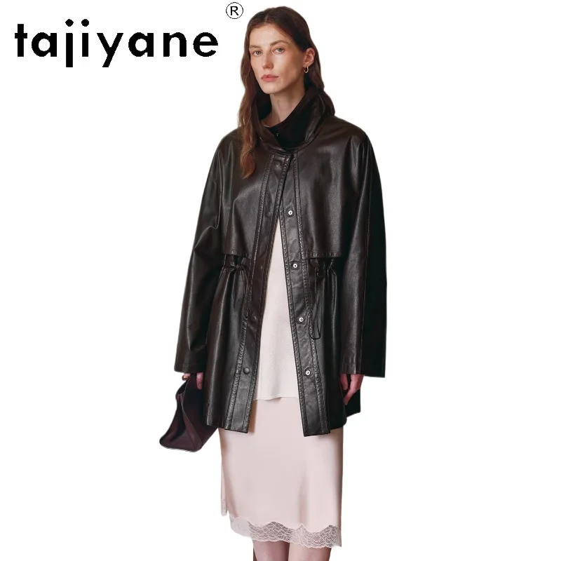 TAJIYANE 100% Sheepskin Trench Coat Woman Drawstring Waist Pleated Lined Genuine Leather Jacket Spring Coats 2026 Women Clothing
TAJIYANE 100% Sheepskin Trench Coat Woman Drawstring Waist Pleated Lined Genuine Leather Jacket Spring Coats 2026 Women Clothing