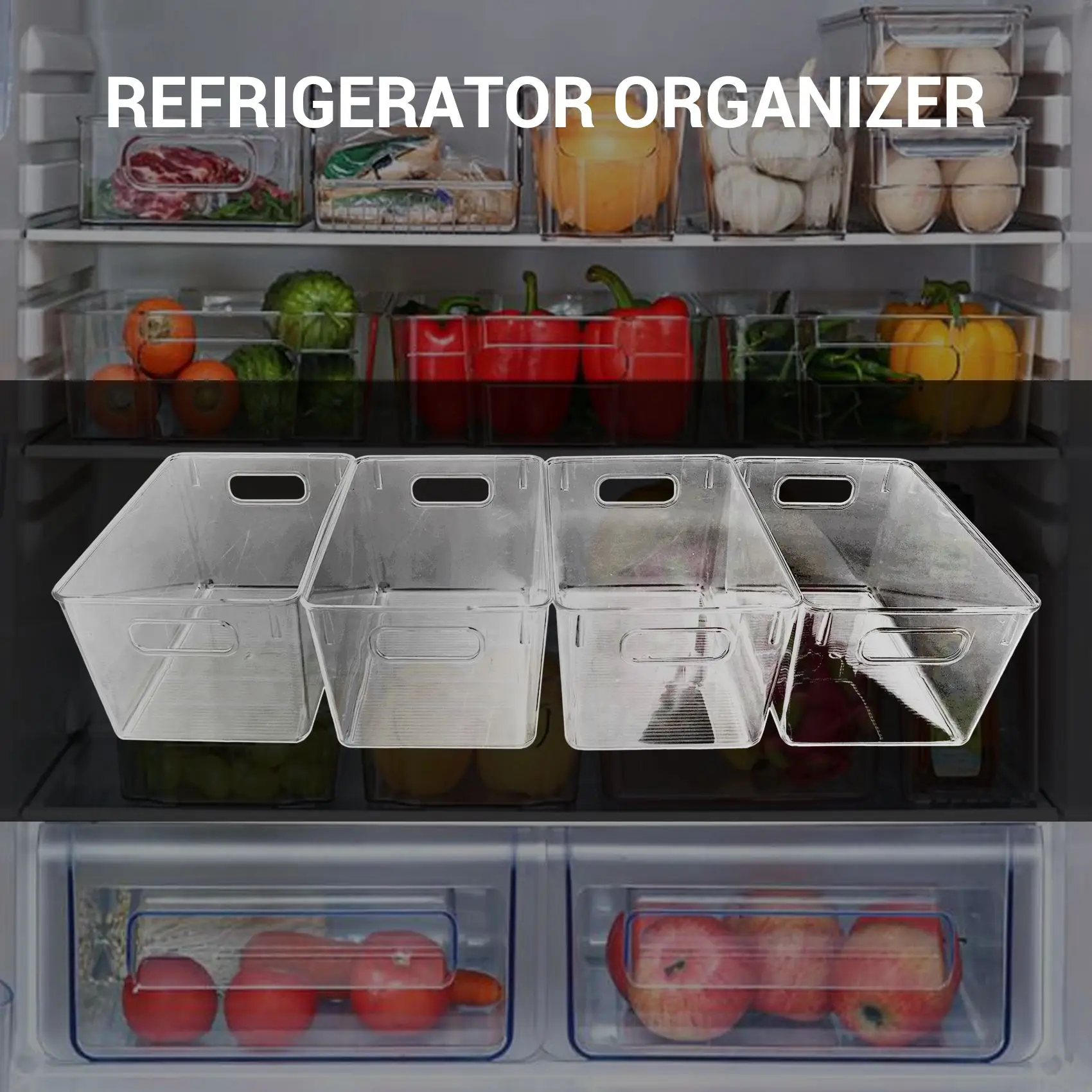 Highly Recommended.4Pcs Clear Pantry Organizer Bins with Cutout Handles for Kitchen
Highly Recommended.4Pcs Clear Pantry Organizer Bins with Cutout Handles for Kitchen