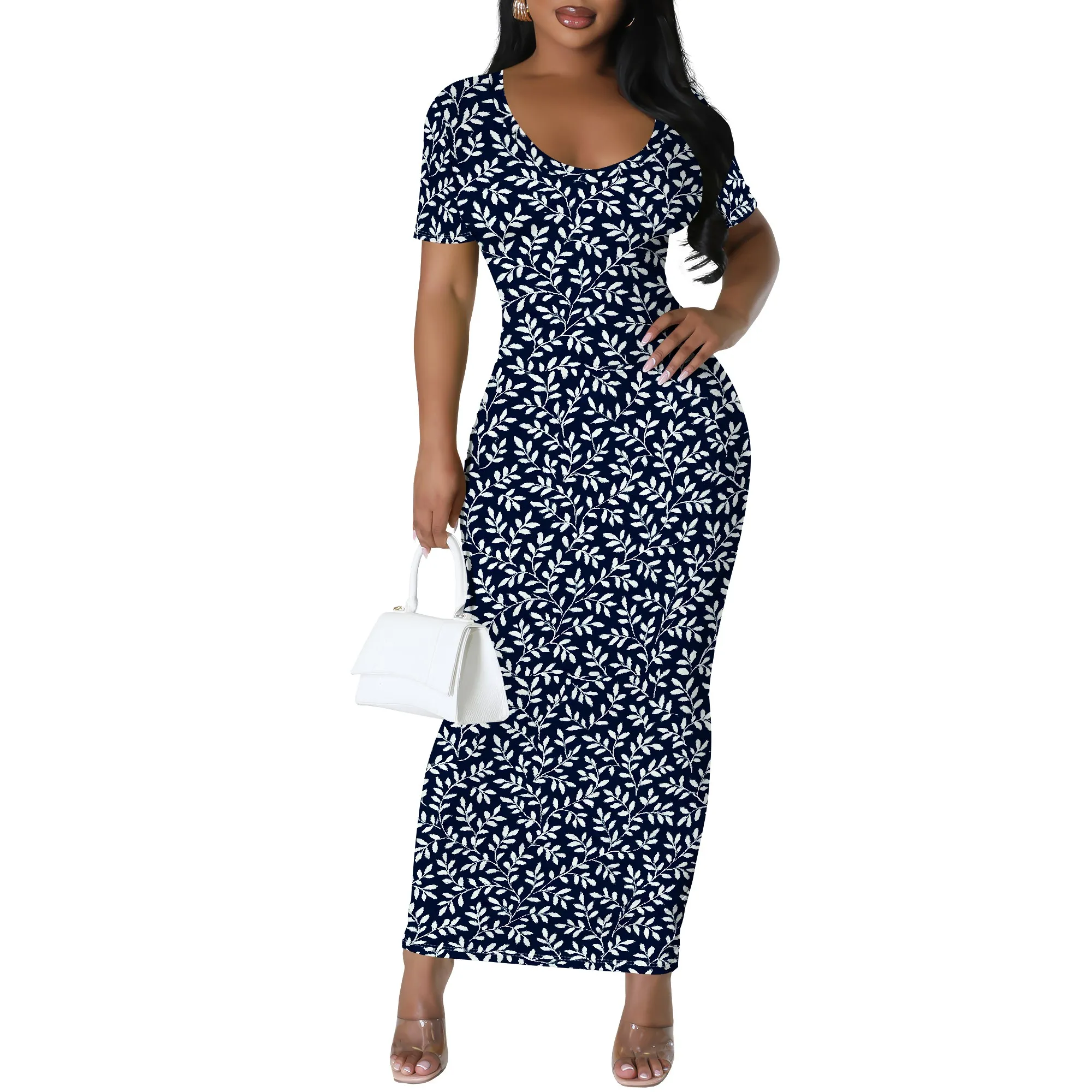 Elegant Women Summer Fashion Casual Dress Sexy Curve Fit Short Sleeve Round Neck Sundress Club Midi Dress
Elegant Women Summer Fashion Casual Dress Sexy Curve Fit Short Sleeve Round Neck Sundress Club Midi Dress