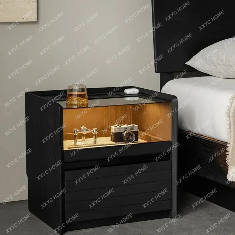 Light Luxury Smart Bedside Table Retro Domestic Bedroom Bedside Solid Wood Locker
Light Luxury Smart Bedside Table Retro Domestic Bedroom Bedside Solid Wood Locker