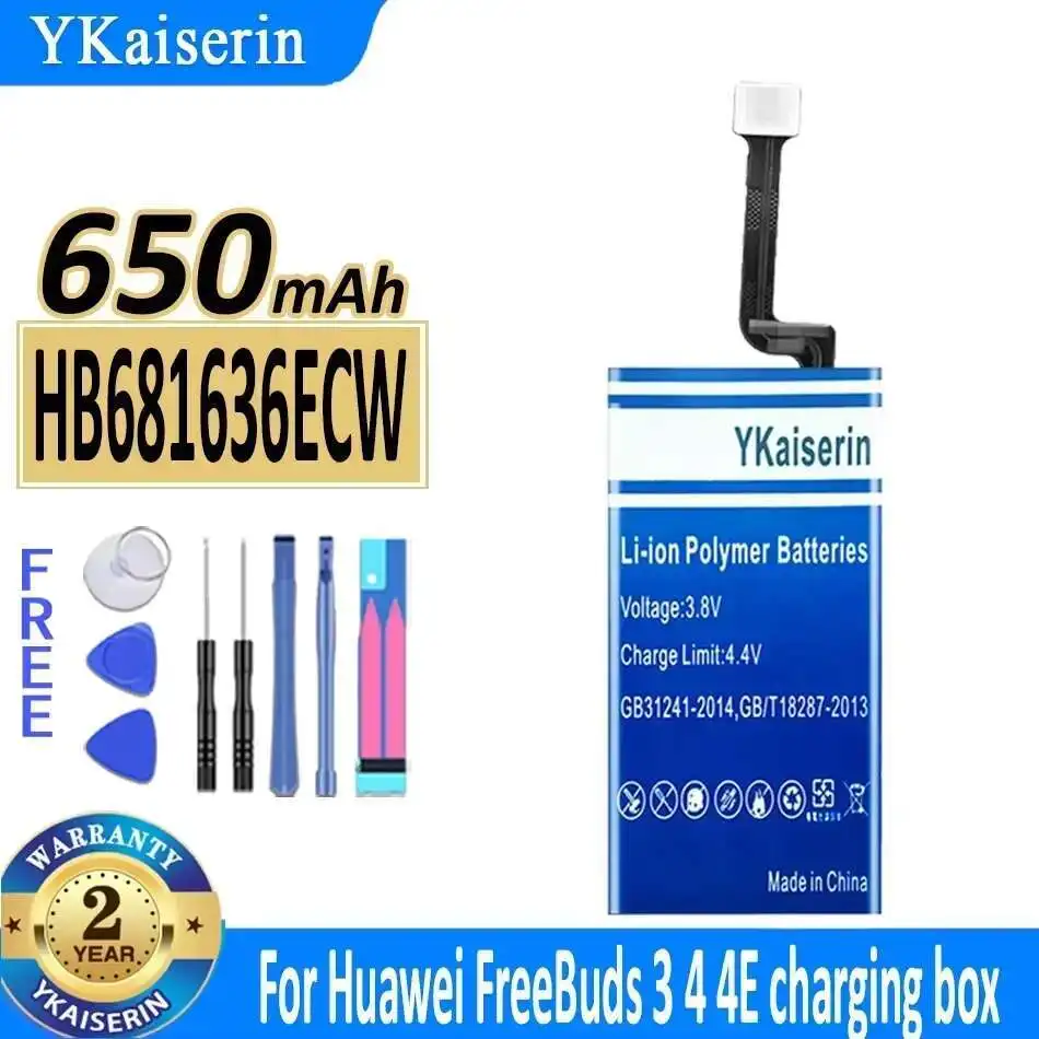 Battery 650mAh For Huawei Freebuds 3 Freebuds 4 4E Bluetooth Earphone Charging Box HB681636ECW freebuds3 4 4E Charge Battery
Battery 650mAh For Huawei Freebuds 3 Freebuds 4 4E Bluetooth Earphone Charging Box HB681636ECW freebuds3 4 4E Charge Battery