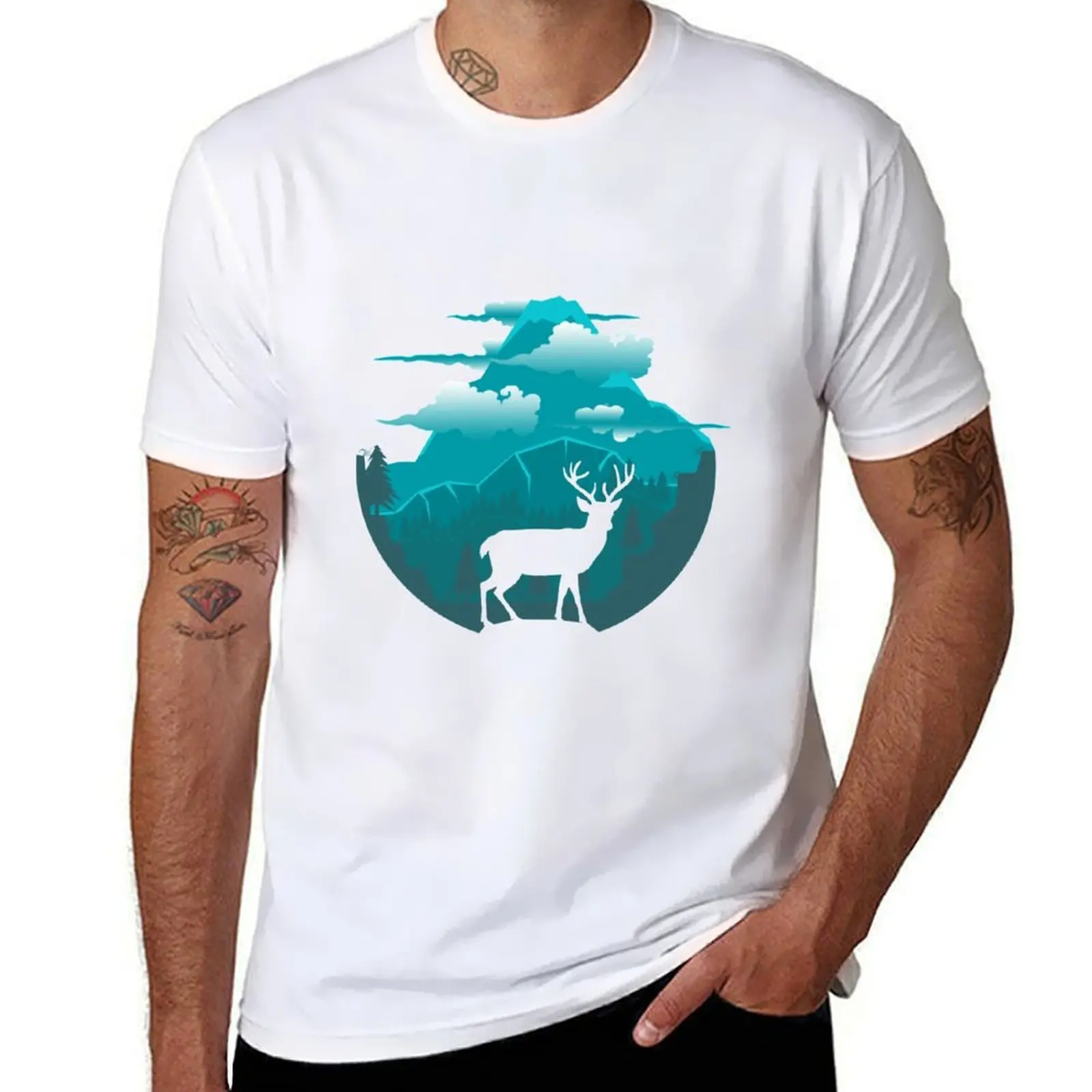 Reindeer Nature Turquoise Landscape T-Shirt Sports Casual Breathable Tee Shirt
Reindeer Nature Turquoise Landscape T-Shirt Sports Casual Breathable Tee Shirt