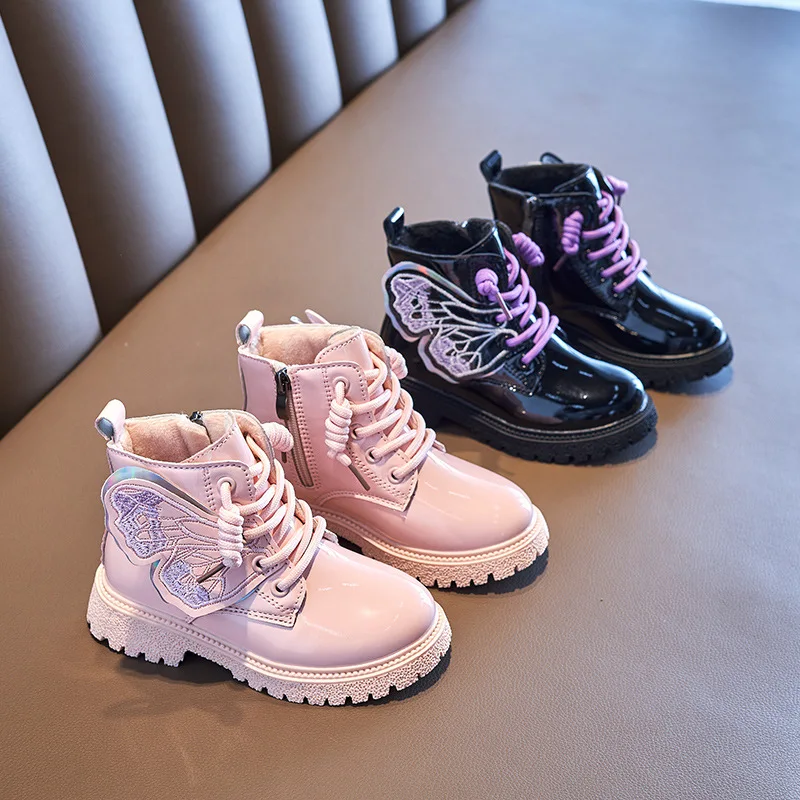 Kids'Casual Shoes Solid Color Wing PU Leather Fashion Spring Flat Shoes For Children Anti-slip Pink Black Shoes Size 22-36
Kids'Casual Shoes Solid Color Wing PU Leather Fashion Spring Flat Shoes For Children Anti-slip Pink Black Shoes Size 22-36