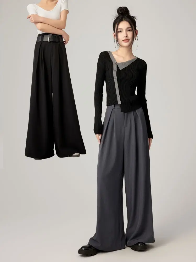 High Waist Wide Leg Suit Pants Faionable Versatile CHILL ZOEY Spring 2026 Commute Sle Regular Thin Polyester Fiber
High Waist Wide Leg Suit Pants Faionable Versatile CHILL ZOEY Spring 2026 Commute Sle Regular Thin Polyester Fiber