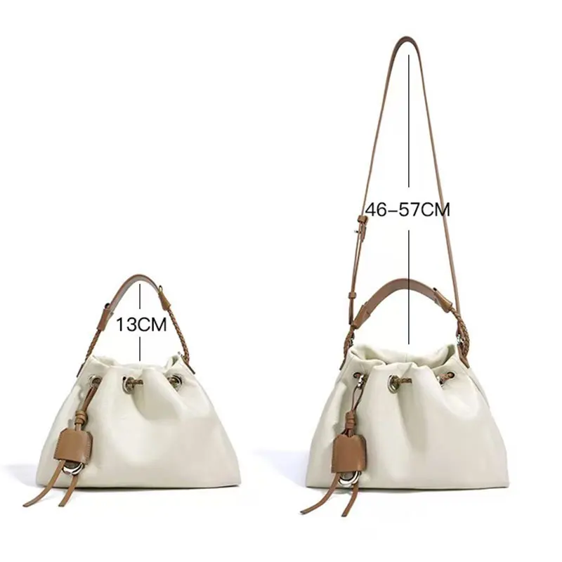 Fashion Ladies Bag Top Layer Cowhide Versatile Fashion Large Capacity Bucket Tote Bag Shoulder Crossbody Bag Women Handbag
Fashion Ladies Bag Top Layer Cowhide Versatile Fashion Large Capacity Bucket Tote Bag Shoulder Crossbody Bag Women Handbag