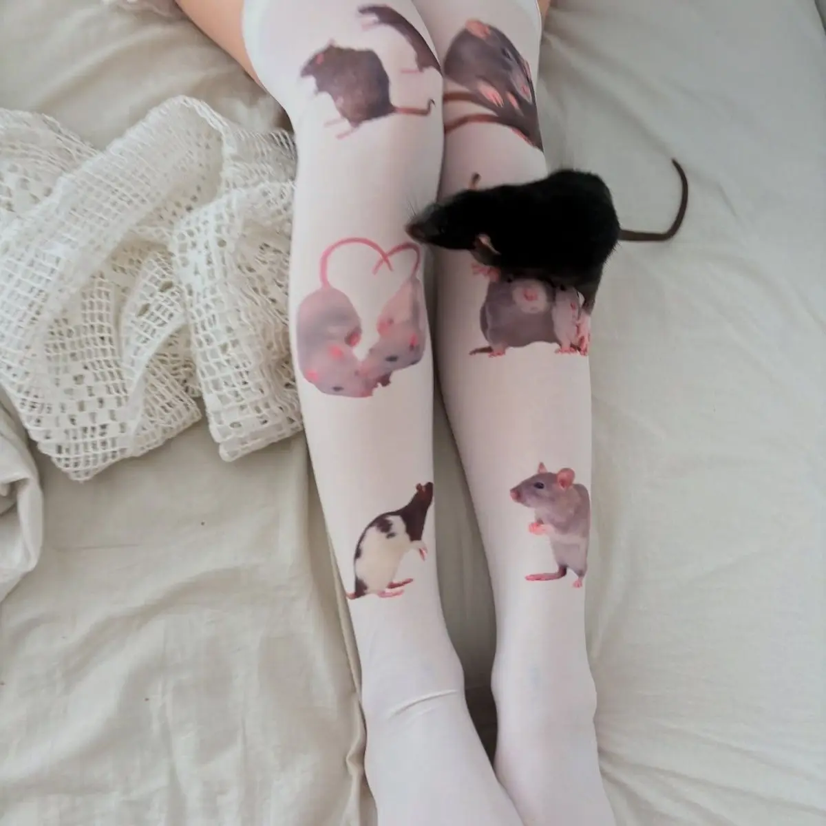 Cute Long Tube Socks over Knee Mouse Print Personality JK Stockings Women's Home Comfortable Breathable Fashionable Cartoon
Cute Long Tube Socks over Knee Mouse Print Personality JK Stockings Women's Home Comfortable Breathable Fashionable Cartoon