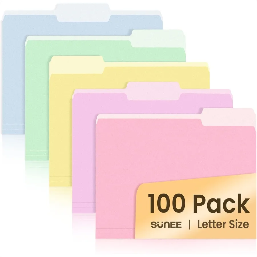 File Folders 100 Pack Manila File Folders 1 3 Cut Letter Size Colored Folders Office Organization Folders for School Files Pape
File Folders 100 Pack Manila File Folders 1 3 Cut Letter Size Colored Folders Office Organization Folders for School Files Pape