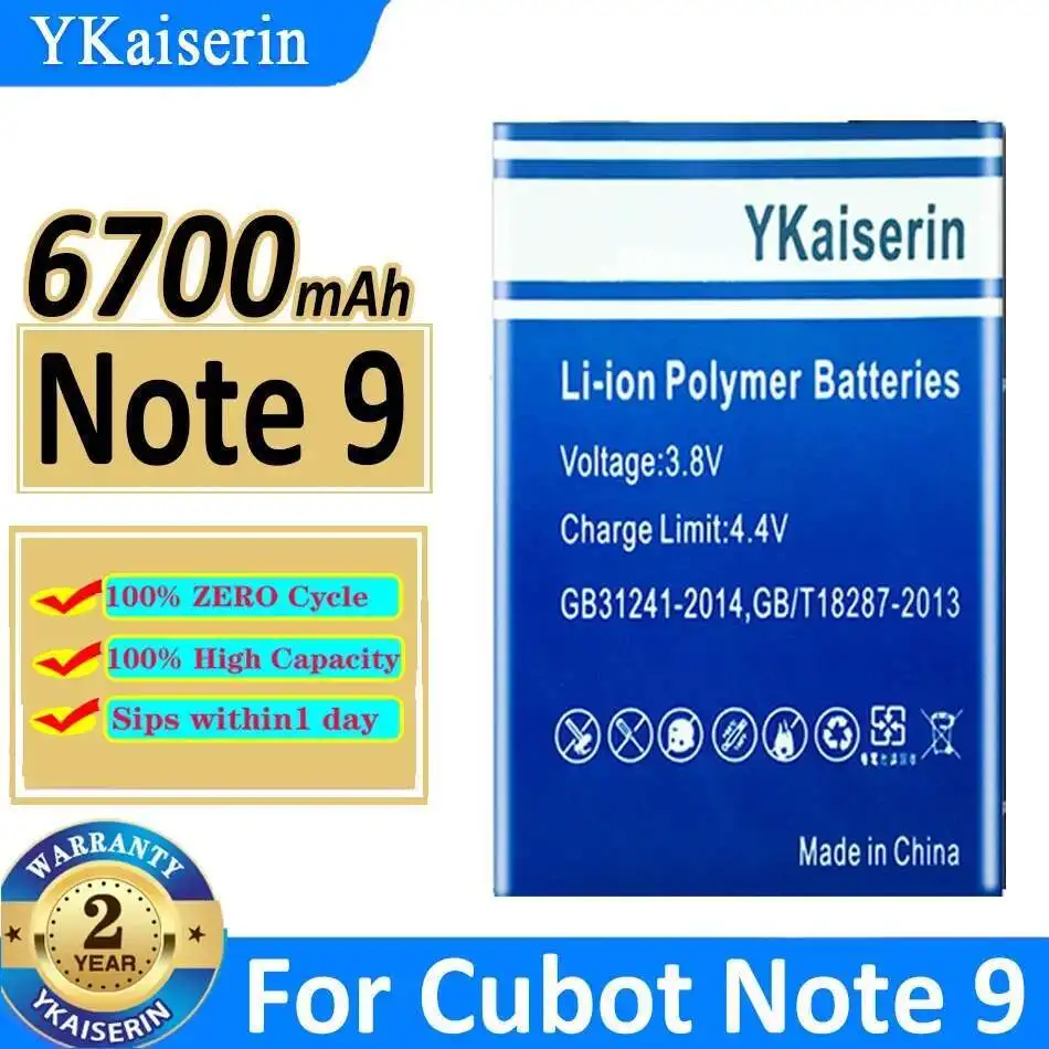 Long-Lasting Performance 6700mah High Capacity For Cubot Note9 Note 9 9 C11 Mobile Phone Battery
Long-Lasting Performance 6700mah High Capacity For Cubot Note9 Note 9 9 C11 Mobile Phone Battery