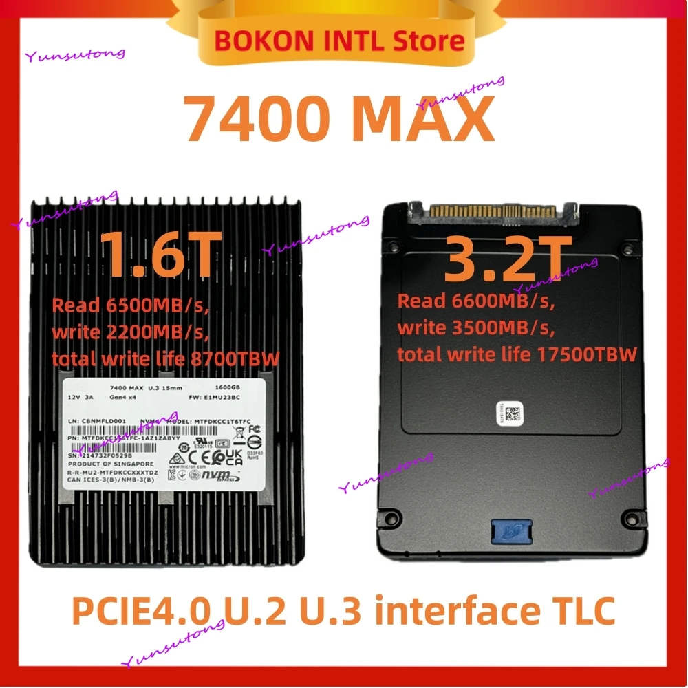 Новый твердотельный накопитель 7400 MAX 3.2T 1.6T NVMe Gen4.0X4 U.3 15 мм Enterprise Server PCIE U.2 для Micron 7400max 1600G 3200G ssd
Новый твердотельный накопитель 7400 MAX 3.2T 1.6T NVMe Gen4.0X4 U.3 15 мм Enterprise Server PCIE U.2 для Micron 7400max 1600G 3200G ssd