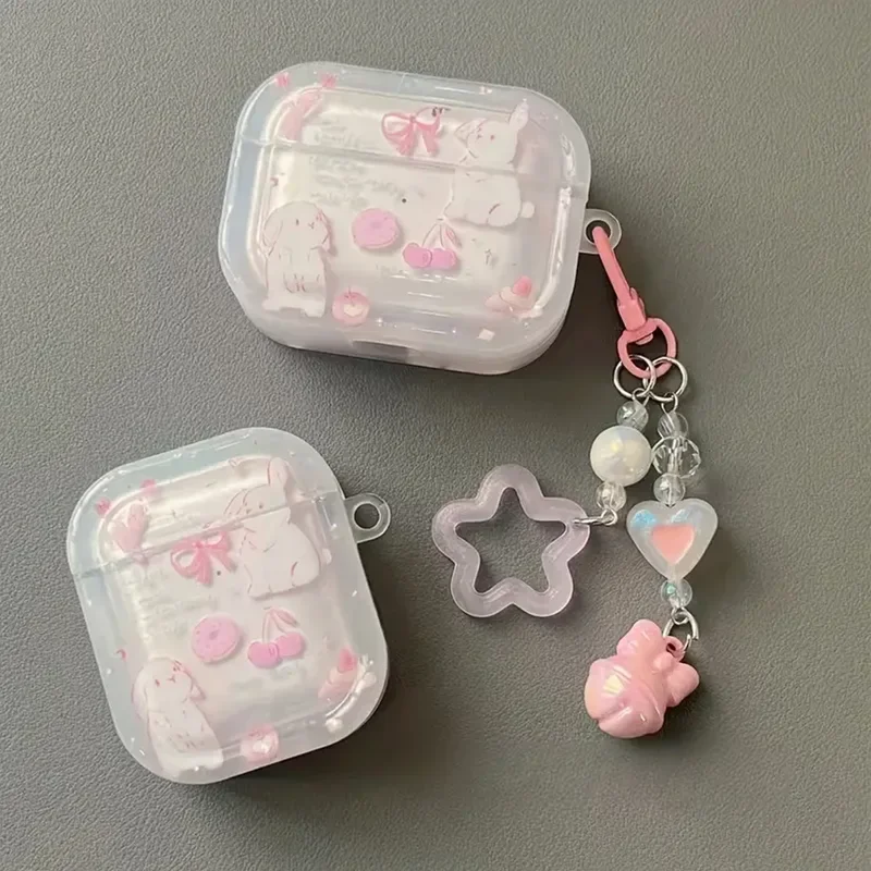 Korean Cute cherry Rabbit Kitty Earphone Case For AirPods 4 1 2 3 Wireless Headset Protective Pro 2 Cases
Korean Cute cherry Rabbit Kitty Earphone Case For AirPods 4 1 2 3 Wireless Headset Protective Pro 2 Cases