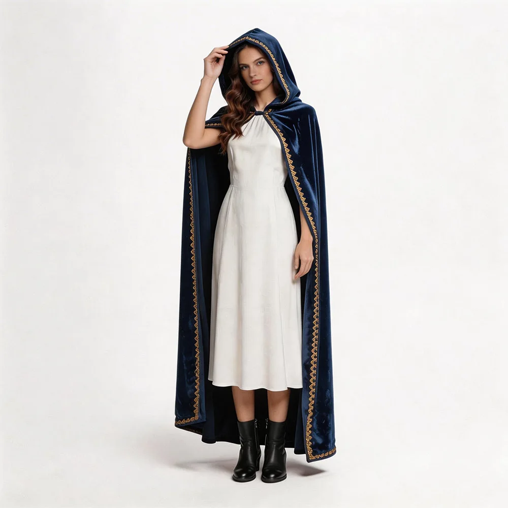 Adult Halloween Costume Medieval Cape Cloak Velvet Hooded Vampire Wizard Monk Witch Costume Priest Pastor Gown Robe
Adult Halloween Costume Medieval Cape Cloak Velvet Hooded Vampire Wizard Monk Witch Costume Priest Pastor Gown Robe
