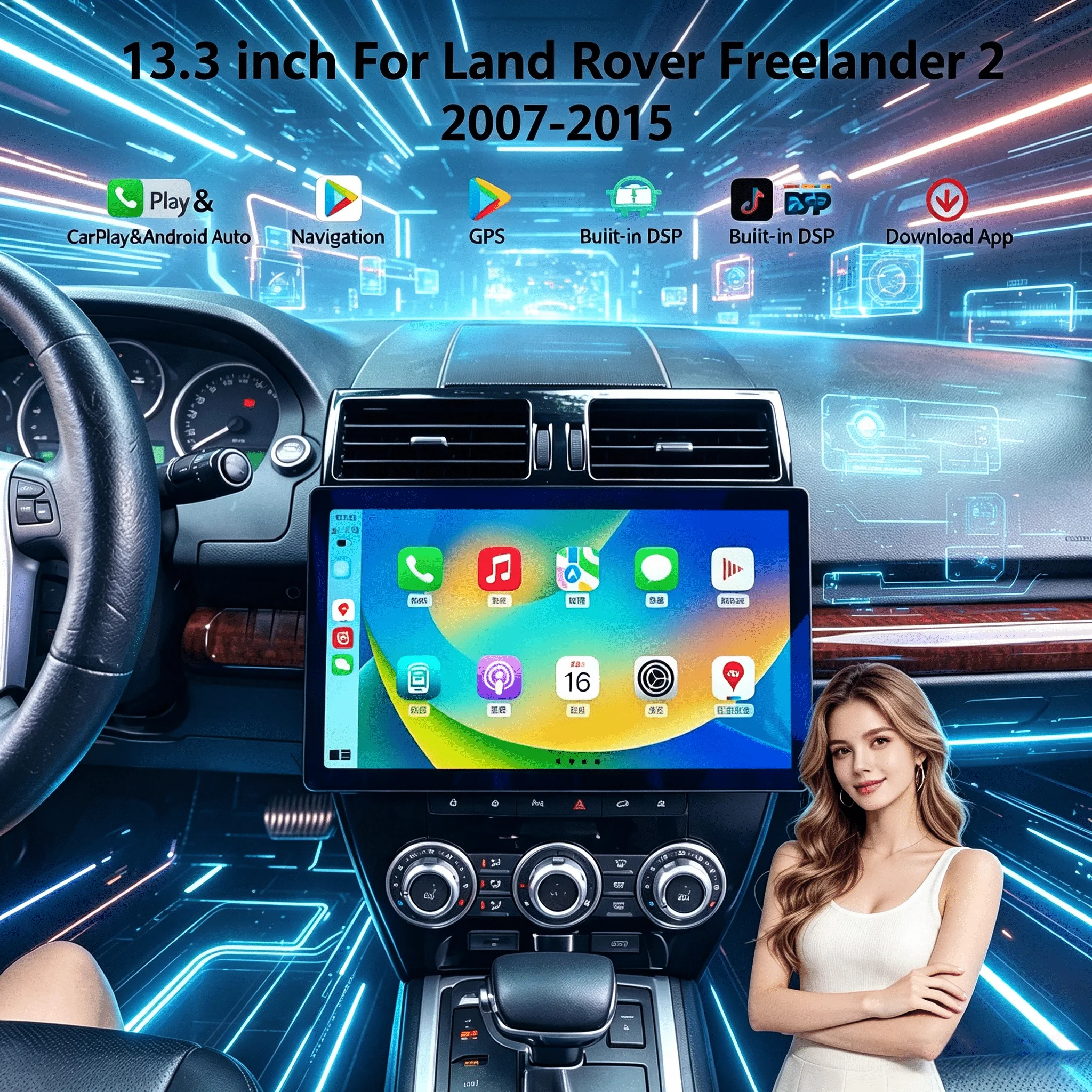 Android audio For Land Rover Freelander 2 2007-2015 multimedia player car intelligent systems car radio Wireless carplay
Android audio For Land Rover Freelander 2 2007-2015 multimedia player car intelligent systems car radio Wireless carplay