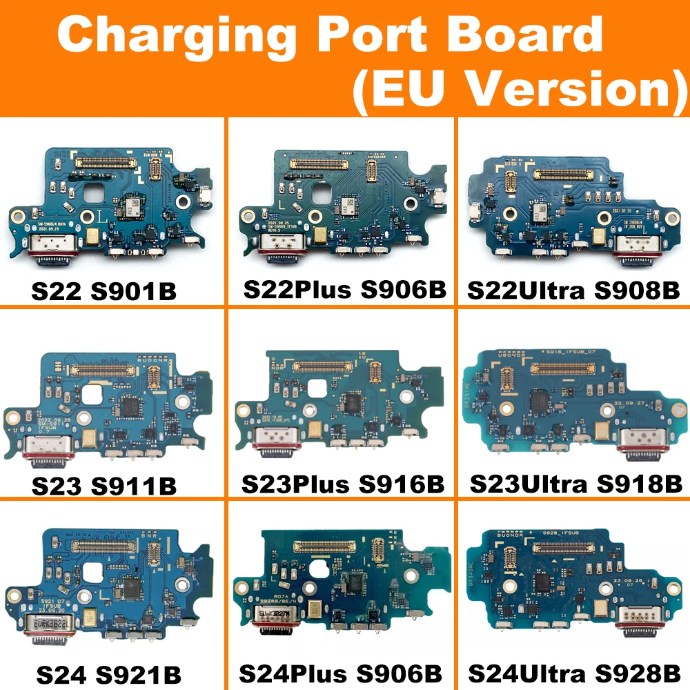 Charging Port Board For Samsung S22 S23 S24 Plus Ultra S901B S908B S911B S918B S928B USB Charge Connector Dock Cable EU Version
Charging Port Board For Samsung S22 S23 S24 Plus Ultra S901B S908B S911B S918B S928B USB Charge Connector Dock Cable EU Version