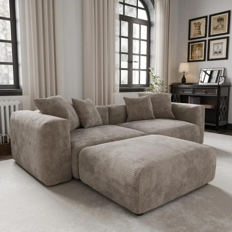 Moderne Corduroy Stoffen Sectionele Bank Met 4 Kussens 102 Inch L-vormige Bank Met Chaise Hardhouten Frame Bank Voor Woonkamer
Moderne Corduroy Stoffen Sectionele Bank Met 4 Kussens 102 Inch L-vormige Bank Met Chaise Hardhouten Frame Bank Voor Woonkamer