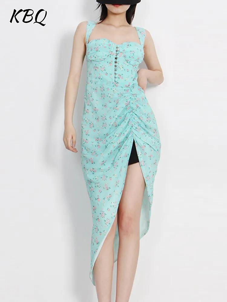 KBQ Print Irregular Hem Split Dress For Women Square Collar Sleeveless High Waist Backless Hit Color Camisole Dresses Female New
KBQ Print Irregular Hem Split Dress For Women Square Collar Sleeveless High Waist Backless Hit Color Camisole Dresses Female New