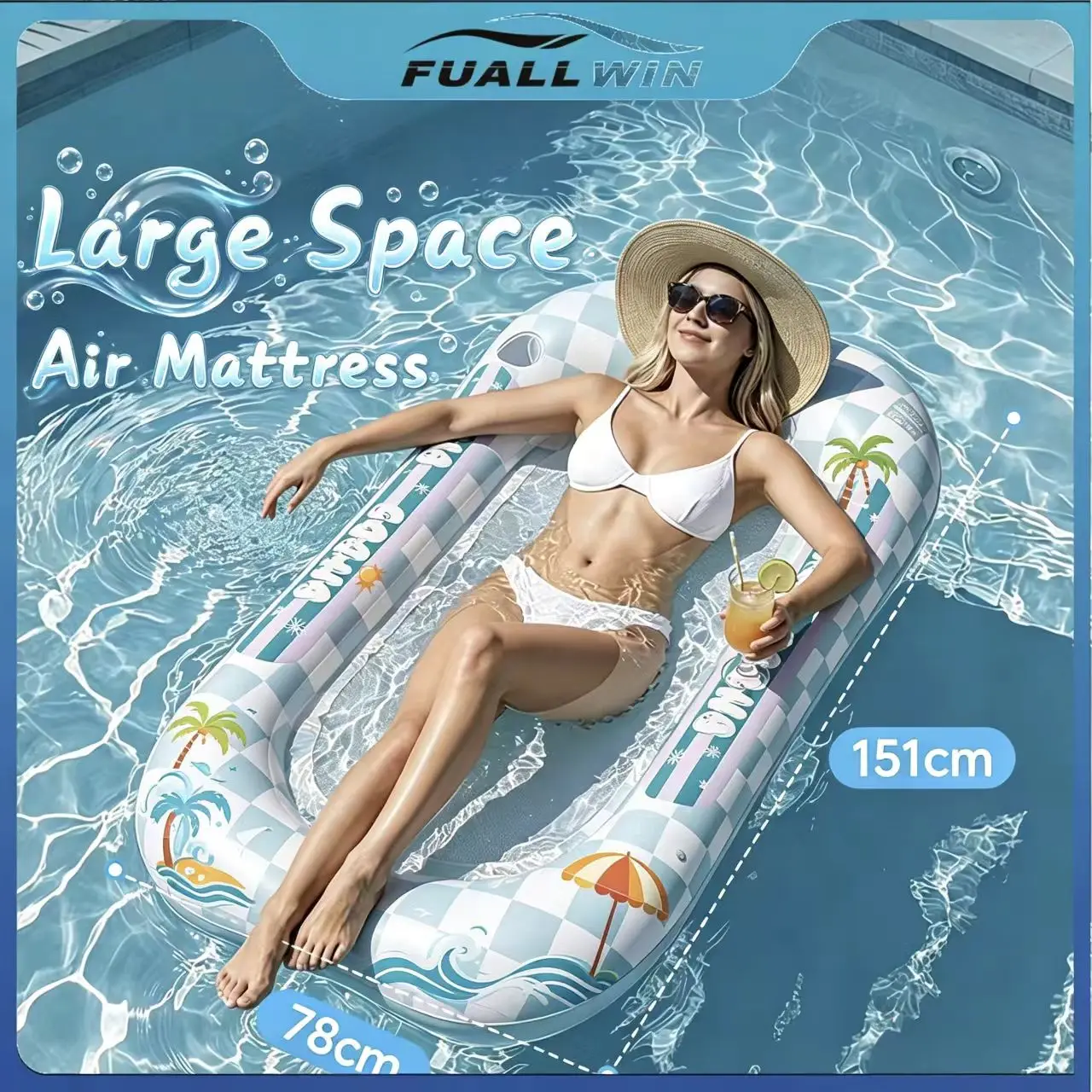 New Summer Adult Inflatable Swimming Pool Mat with Removable Sunshade, Large Space Inflatable Air Cushion Comfortable Lying Down
New Summer Adult Inflatable Swimming Pool Mat with Removable Sunshade, Large Space Inflatable Air Cushion Comfortable Lying Down