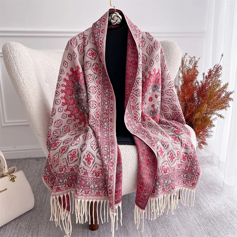 Autumn Winter Luxury Women Scarves 180*65Cm Men Thick Warm Scarf Flower Pattern Tassel Shawl Cashmere Imitation Poncho Stole
Autumn Winter Luxury Women Scarves 180*65Cm Men Thick Warm Scarf Flower Pattern Tassel Shawl Cashmere Imitation Poncho Stole
