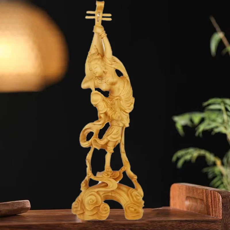 Wood Carving Dunhuang Pipa Beauty Decorative Figure Statue-Chinese Art Characteristic Culture Home Room Office Decoration Statue
Wood Carving Dunhuang Pipa Beauty Decorative Figure Statue-Chinese Art Characteristic Culture Home Room Office Decoration Statue