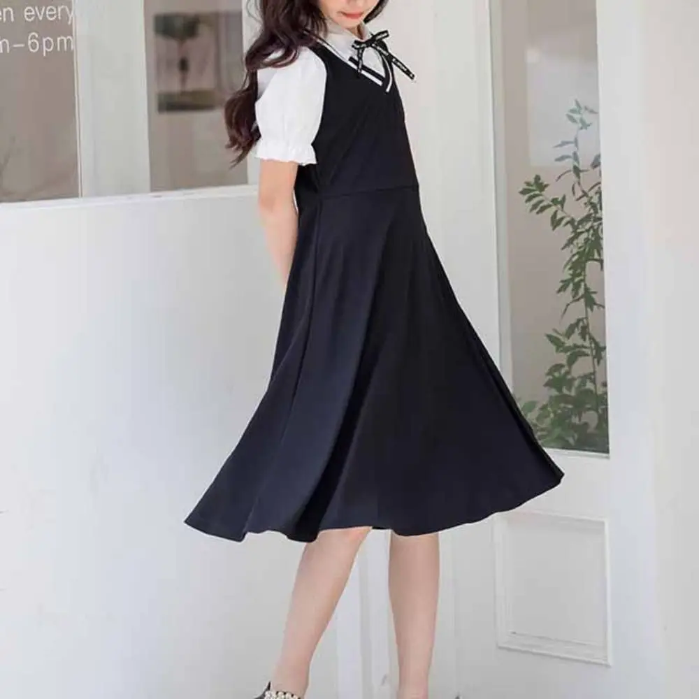 Плиссированное платье-двое платье для девочек с короткими рукавами в консервативном стиле, летние детские платья, детское платье трапециевидной формы для пляжного отдыха и подростков 
Плиссированное платье-двое платье для девочек с короткими рукавами в консервативном стиле, летние детские платья, детское платье трапециевидной формы для пляжного отдыха и подростков