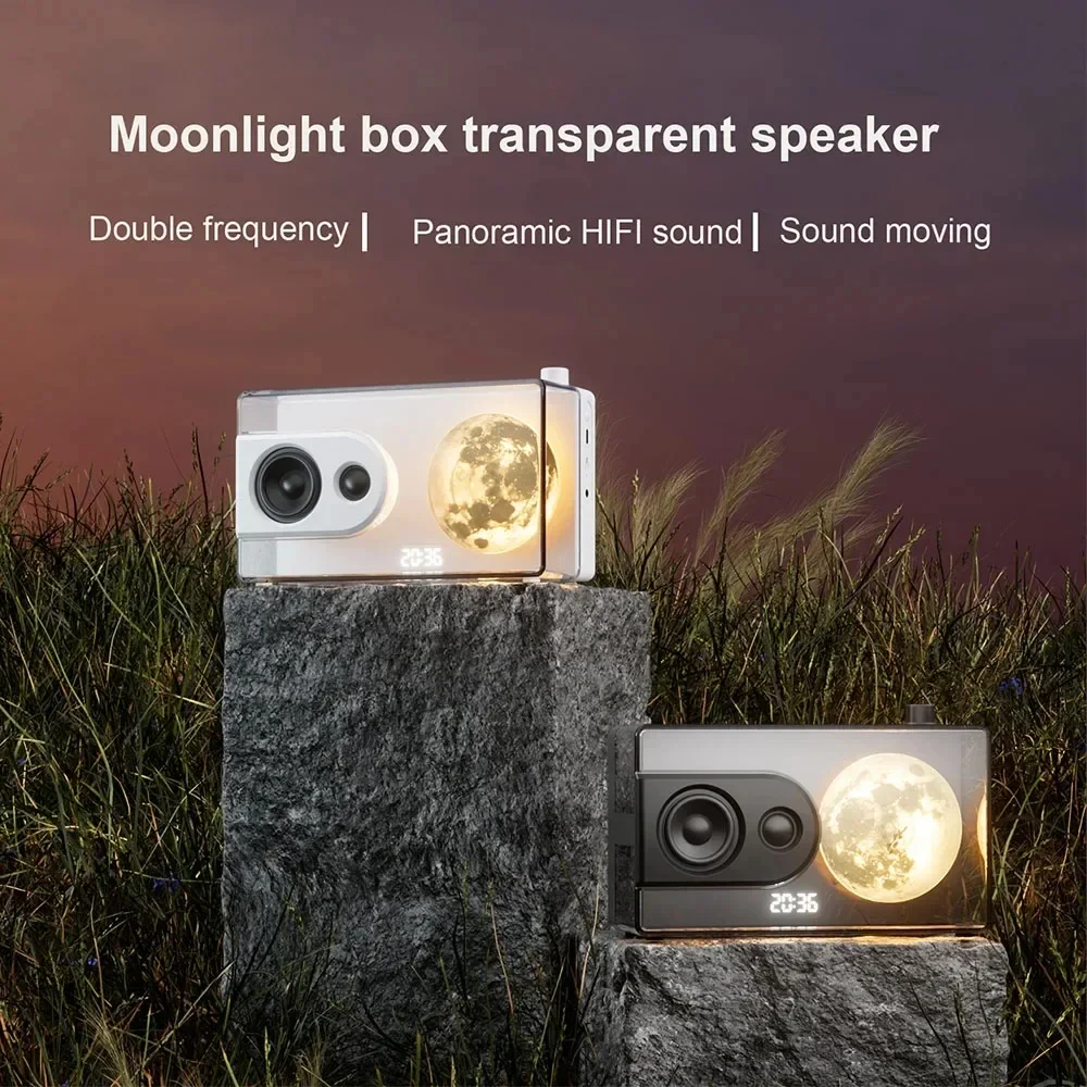 Mini Speakers White Noise Desktop Transparent Speaker Outdoor Waterproof Portable Creative Subwoofer Nordic Style Moonlight Box
Mini Speakers White Noise Desktop Transparent Speaker Outdoor Waterproof Portable Creative Subwoofer Nordic Style Moonlight Box