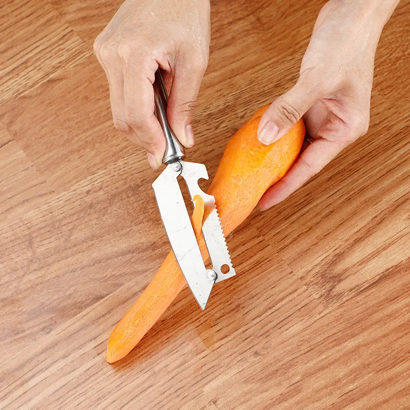 Stainless Steel Peeling Knife Household Kitchen Multifunctional Peeling Knife for Cucumber Apple Carrots Vegetables
Stainless Steel Peeling Knife Household Kitchen Multifunctional Peeling Knife for Cucumber Apple Carrots Vegetables