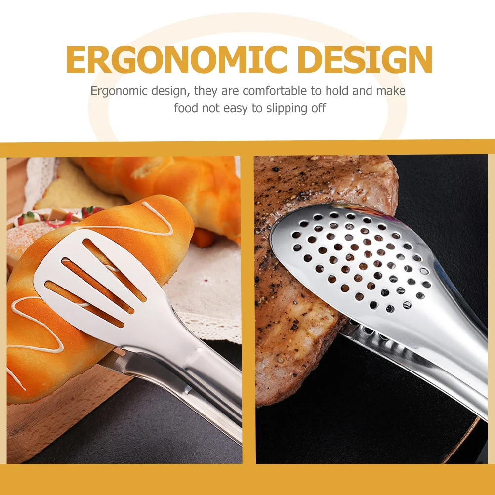 3Pcs Bread Clip Stainless Steel Multi-Functional Cooking Tongs for Bbq Party Kitchen Restaurant Use Ergonomic Design Long Handle
3Pcs Bread Clip Stainless Steel Multi-Functional Cooking Tongs for Bbq Party Kitchen Restaurant Use Ergonomic Design Long Handle