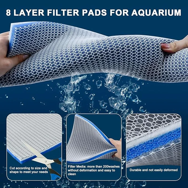 8 Layer Reusable Aquarium Honeycomb Filter Sponge Pad Strong Bio Filter Media for Fish Tank and Pond Aquarium 8D Sponge Filters
8 Layer Reusable Aquarium Honeycomb Filter Sponge Pad Strong Bio Filter Media for Fish Tank and Pond Aquarium 8D Sponge Filters