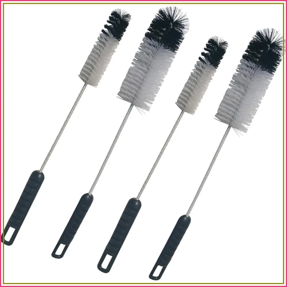 Thin Long Handle Bottle Brushes Set, 4-Pack Bendable Flexible Cleaners for Narrow Neck Bottles, Pipes, and Tubes
Thin Long Handle Bottle Brushes Set, 4-Pack Bendable Flexible Cleaners for Narrow Neck Bottles, Pipes, and Tubes