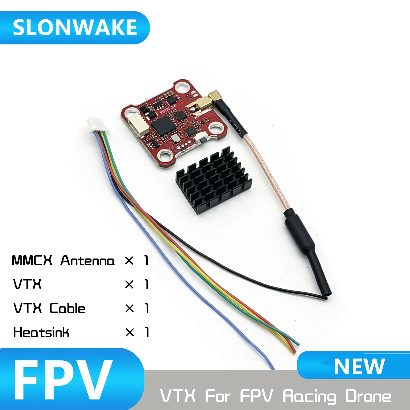 SLONWAKE MINI008 VTX 600mW Power Transmitter Module,64CH 5.8G Anlog Video CVBS Signal Transmission for FPV RC Model Racing Drone
SLONWAKE MINI008 VTX 600mW Power Transmitter Module,64CH 5.8G Anlog Video CVBS Signal Transmission for FPV RC Model Racing Drone
