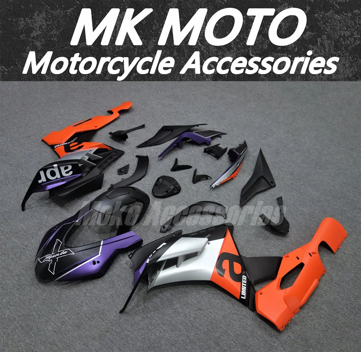 Moke moto Motorcycle Fairings Kit Fit For RSV4 1100 2022 2023 2024 Bodywork Set ABS Injection Purple Orange Silver Black
Moke moto Motorcycle Fairings Kit Fit For RSV4 1100 2022 2023 2024 Bodywork Set ABS Injection Purple Orange Silver Black