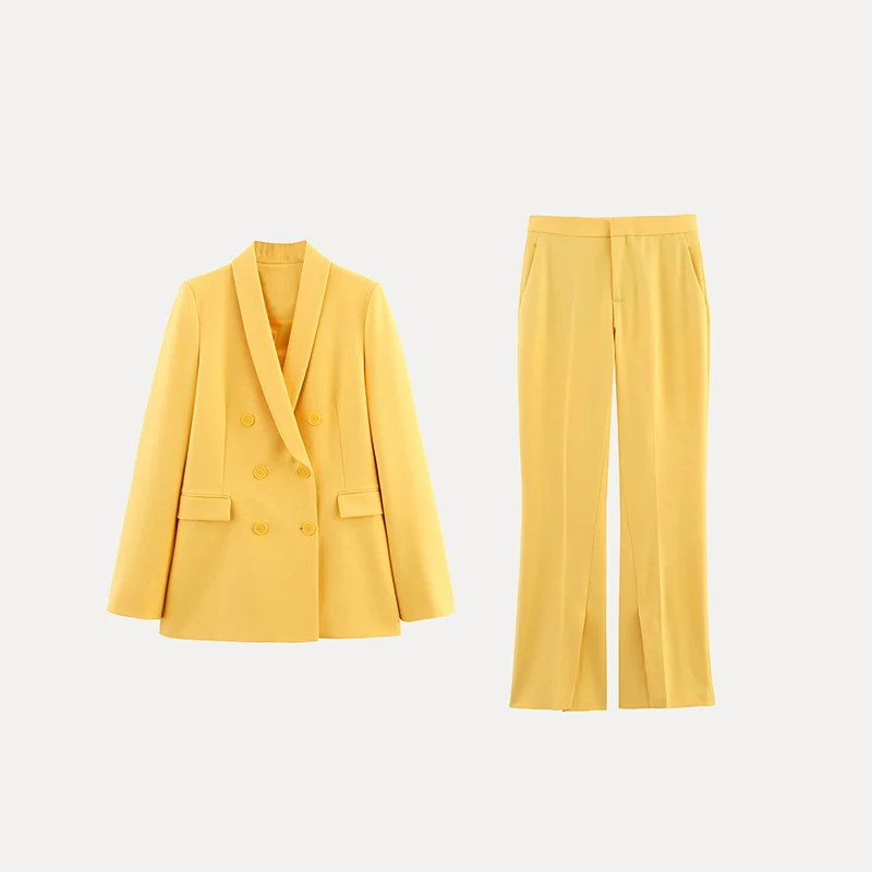 Spring 2025 Women's Sle Suit Jaet Long Sve Polyester Fabric Stand Length Faionable Bell Bot Pants
Spring 2025 Women's Sle Suit Jaet Long Sve Polyester Fabric Stand Length Faionable Bell Bot Pants