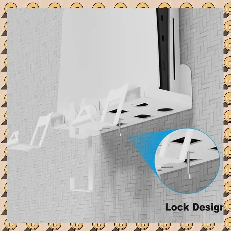 A003 Wall Mount Storage Bracket Space-Saving Stand With Gamepad And Headphone Holder For Sony Playstation 5 Slim White
A003 Wall Mount Storage Bracket Space-Saving Stand With Gamepad And Headphone Holder For Sony Playstation 5 Slim White