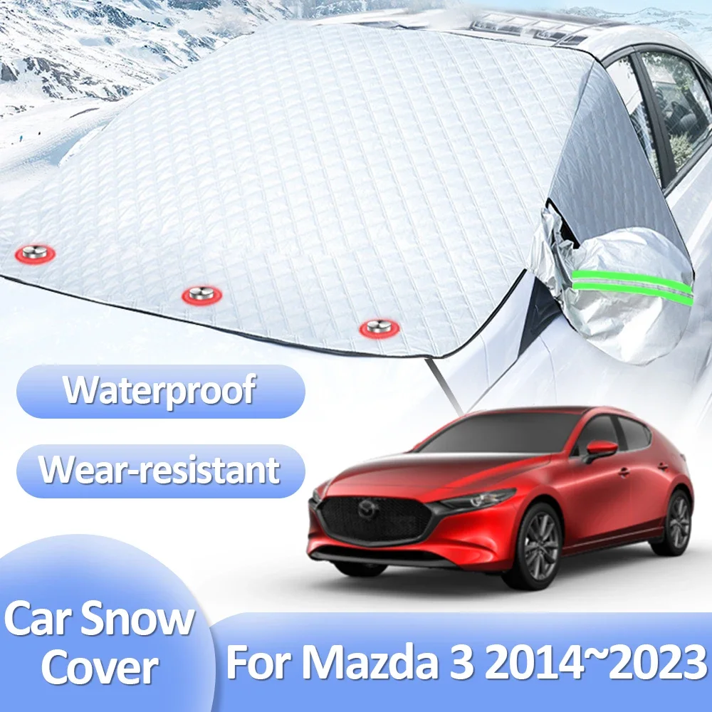 Автомобильный зимний чехол для Mazda 3 BM BN BP Hybrid 2014 ~ 2023, зимнее переднее ветровое стекло, защита от льда, противоморозные автомобильные внешние аксессуары
Автомобильный зимний чехол для Mazda 3 BM BN BP Hybrid 2014 ~ 2023, зимнее переднее ветровое стекло, защита от льда, противоморозные автомобильные внешние аксессуары