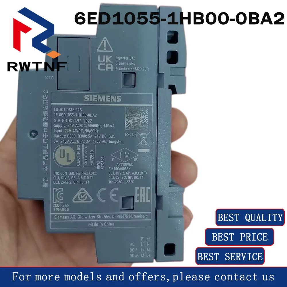 Brand New Genuine 6ED1055-1HB00-0BA2 SIEMENS expansion module,100% original warehouse stock
Brand New Genuine 6ED1055-1HB00-0BA2 SIEMENS expansion module,100% original warehouse stock