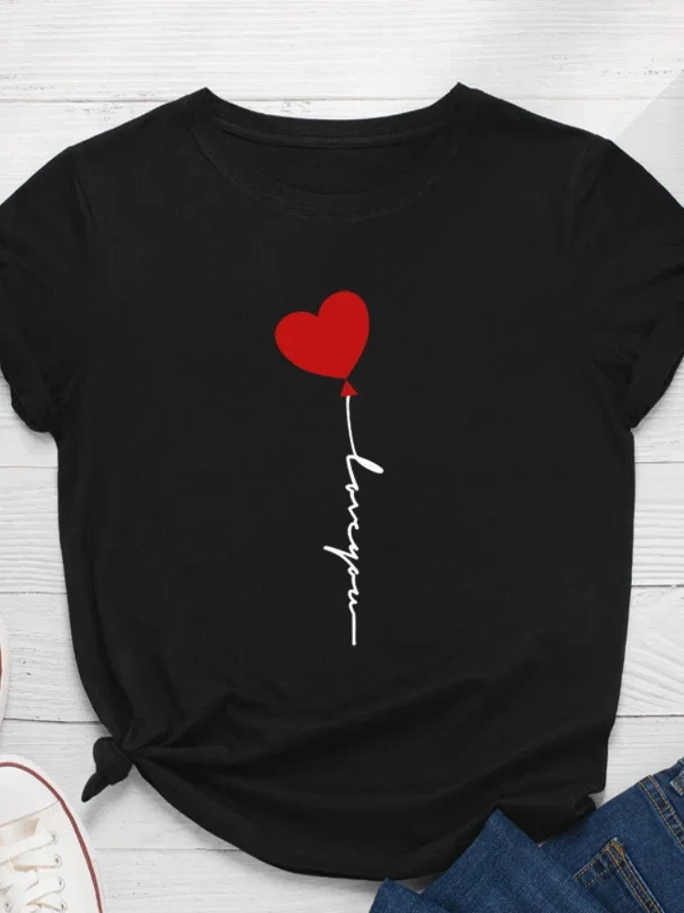Heart Balloon Print Women T Shirt Short Sleeve O Neck Loose Women Tshirt Ladies Fashion Tee Shirt Tops Clothes Camisetas Mujer
Heart Balloon Print Women T Shirt Short Sleeve O Neck Loose Women Tshirt Ladies Fashion Tee Shirt Tops Clothes Camisetas Mujer