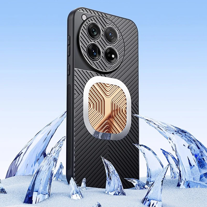 Fin Copper Heat Dissipation Phone Case for Oneplus 15 13 1+15 1+13 Shockproof Case Silicone Cooling Metal Magnetic Cover
Fin Copper Heat Dissipation Phone Case for Oneplus 15 13 1+15 1+13 Shockproof Case Silicone Cooling Metal Magnetic Cover