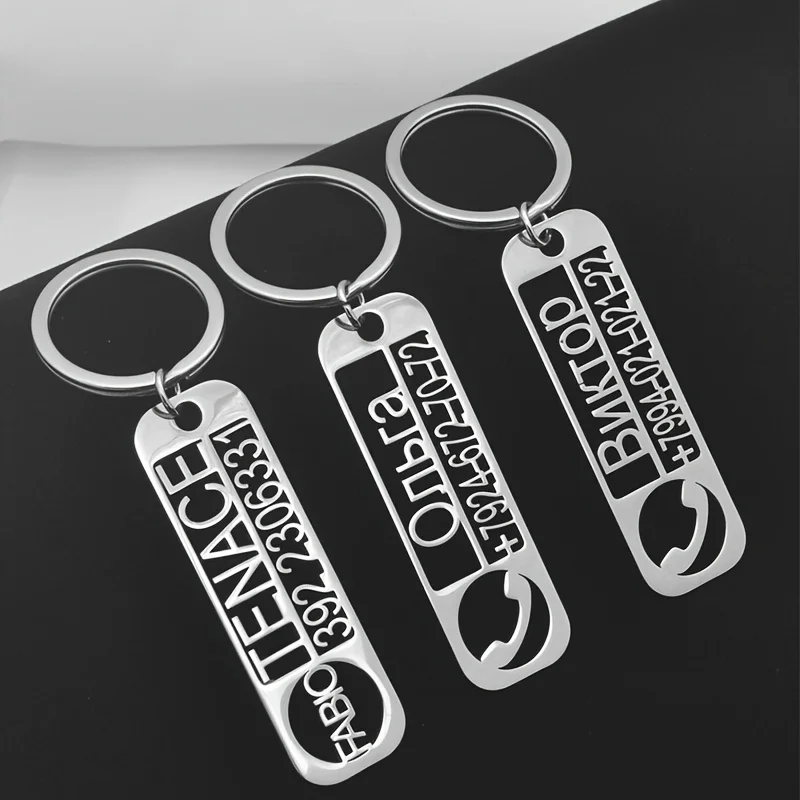 Custom Chainless Keychain Personalized Name Phone Number Key chain Stainless Steel Engraved Keyring,Durable Fashionable Gift
Custom Chainless Keychain Personalized Name Phone Number Key chain Stainless Steel Engraved Keyring,Durable Fashionable Gift