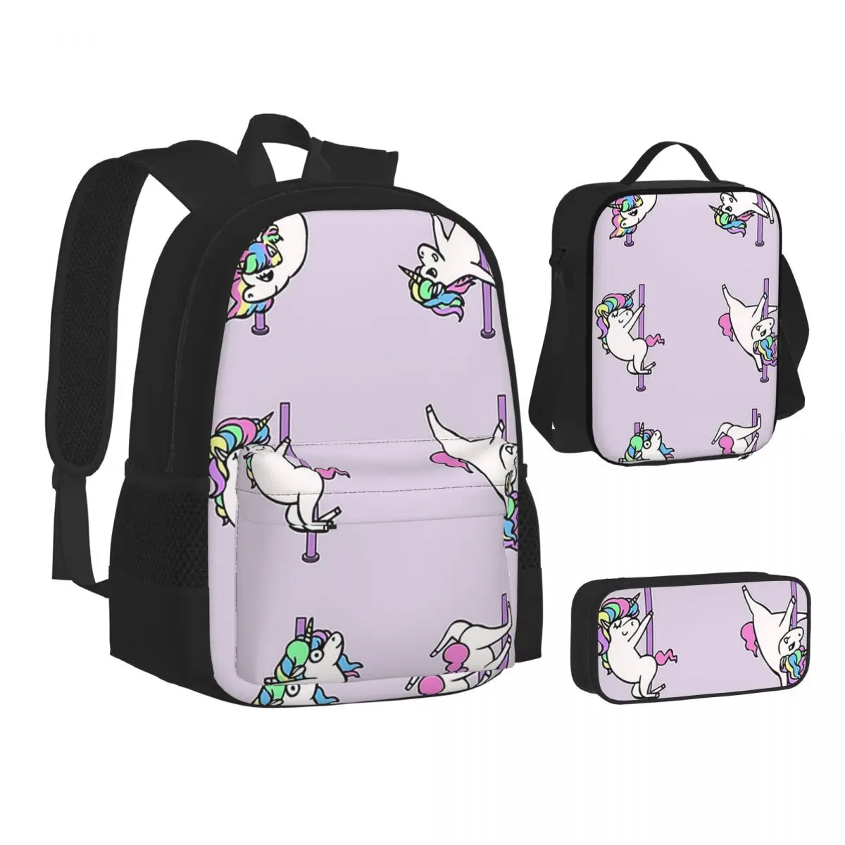 Unicorn Pole Dancing Club Backpacks Boys Girls Bookbag Children School Bags Kids Rucksack Lunch Bag Pen Bag Three-Piece Set
Unicorn Pole Dancing Club Backpacks Boys Girls Bookbag Children School Bags Kids Rucksack Lunch Bag Pen Bag Three-Piece Set