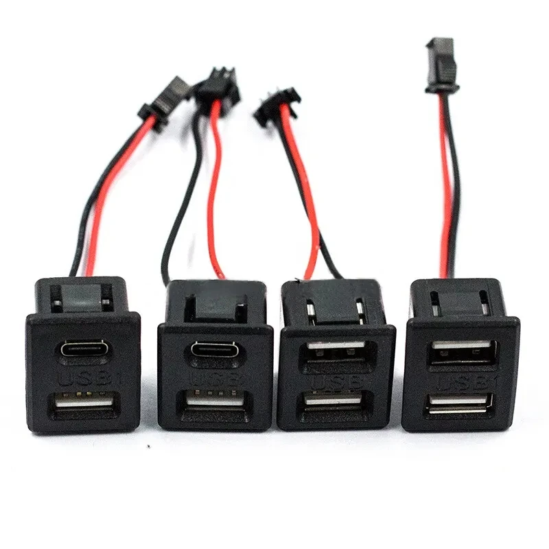 1Pcs Black Double Layer Usb Female Base Type-C Socket and Female Usb Lamp Charging Socket Power Socket with Cable Connector
1Pcs Black Double Layer Usb Female Base Type-C Socket and Female Usb Lamp Charging Socket Power Socket with Cable Connector