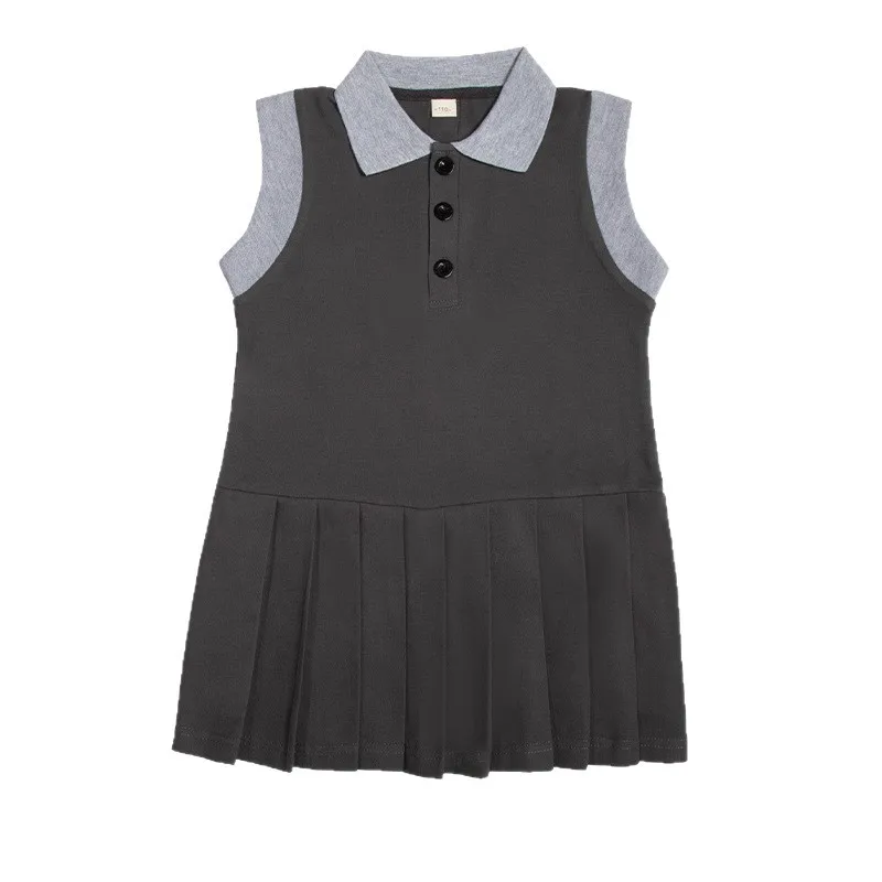 2026 New Summer Girls Polo Collar Sleeveless Pleated Dress Older Kids Preppy Color Block Loose Casual Vest
2026 New Summer Girls Polo Collar Sleeveless Pleated Dress Older Kids Preppy Color Block Loose Casual Vest