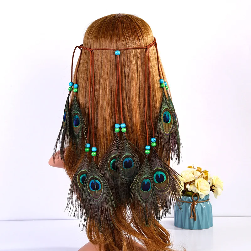 Cross-border Bohemian Peacock Feather Headband Seaside Travel Indian Headband Ethnic Style Tibetan Headwear Wholesale 487
Cross-border Bohemian Peacock Feather Headband Seaside Travel Indian Headband Ethnic Style Tibetan Headwear Wholesale 487