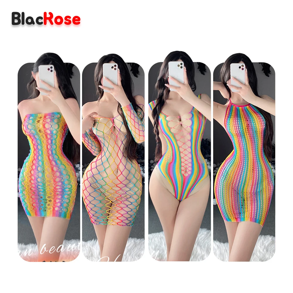 Sexy Lingerie for Women Fishnet Halter Chemise rainbow Hot Mesh Mini Dress Bodysuit through clothes Flirtation Erotic for couple
Sexy Lingerie for Women Fishnet Halter Chemise rainbow Hot Mesh Mini Dress Bodysuit through clothes Flirtation Erotic for couple