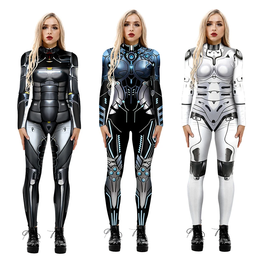 3D Printing Cyber Machine Robot Armor Halloween Costume for Women Disguise Adult Cosplay Sexy Costume Tights Zentai Jumpsuits
3D Printing Cyber Machine Robot Armor Halloween Costume for Women Disguise Adult Cosplay Sexy Costume Tights Zentai Jumpsuits
