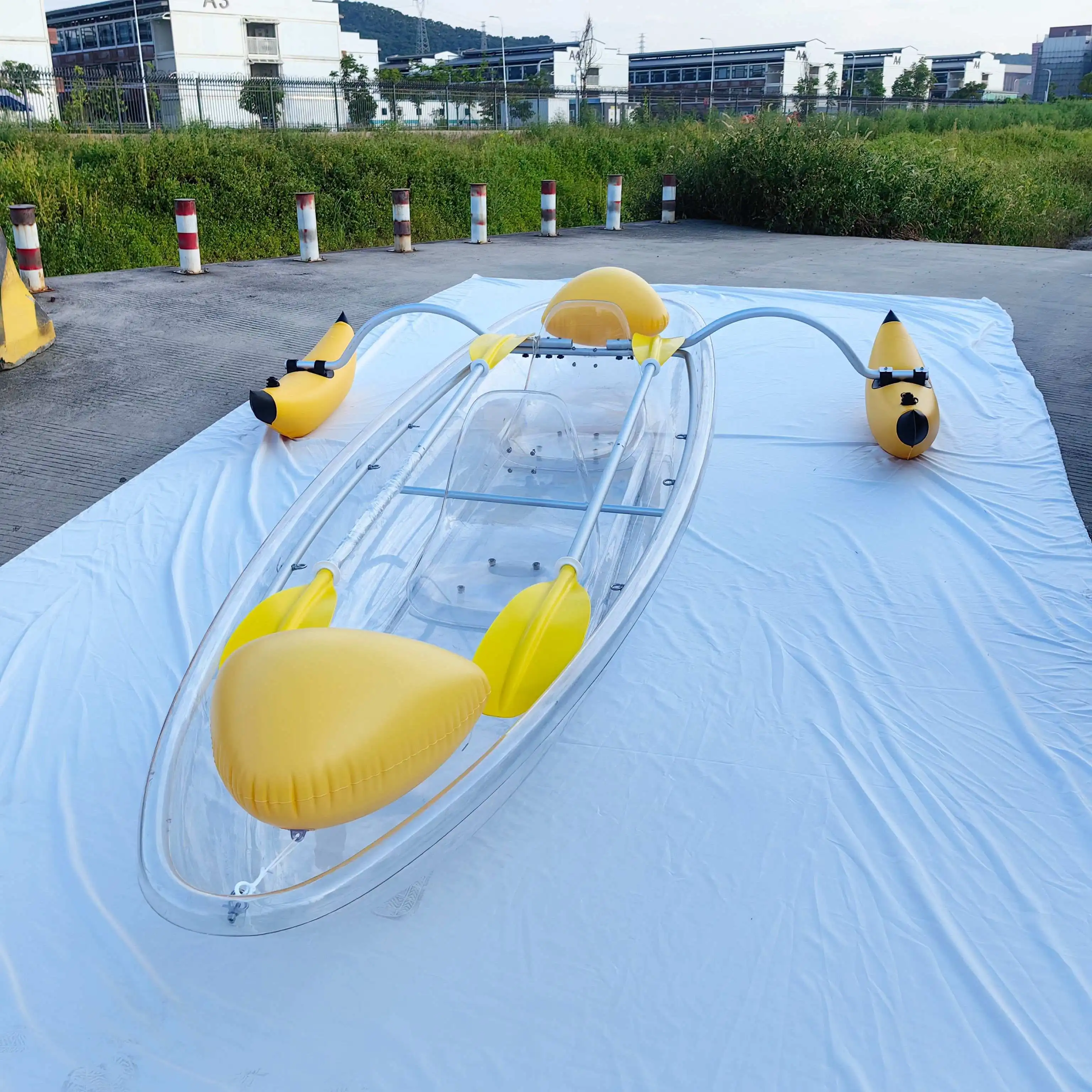 Transparent Canoe Kayak Clear Bottom Double Kayak Boats With Luxury Side Balancing Air Bag
Transparent Canoe Kayak Clear Bottom Double Kayak Boats With Luxury Side Balancing Air Bag