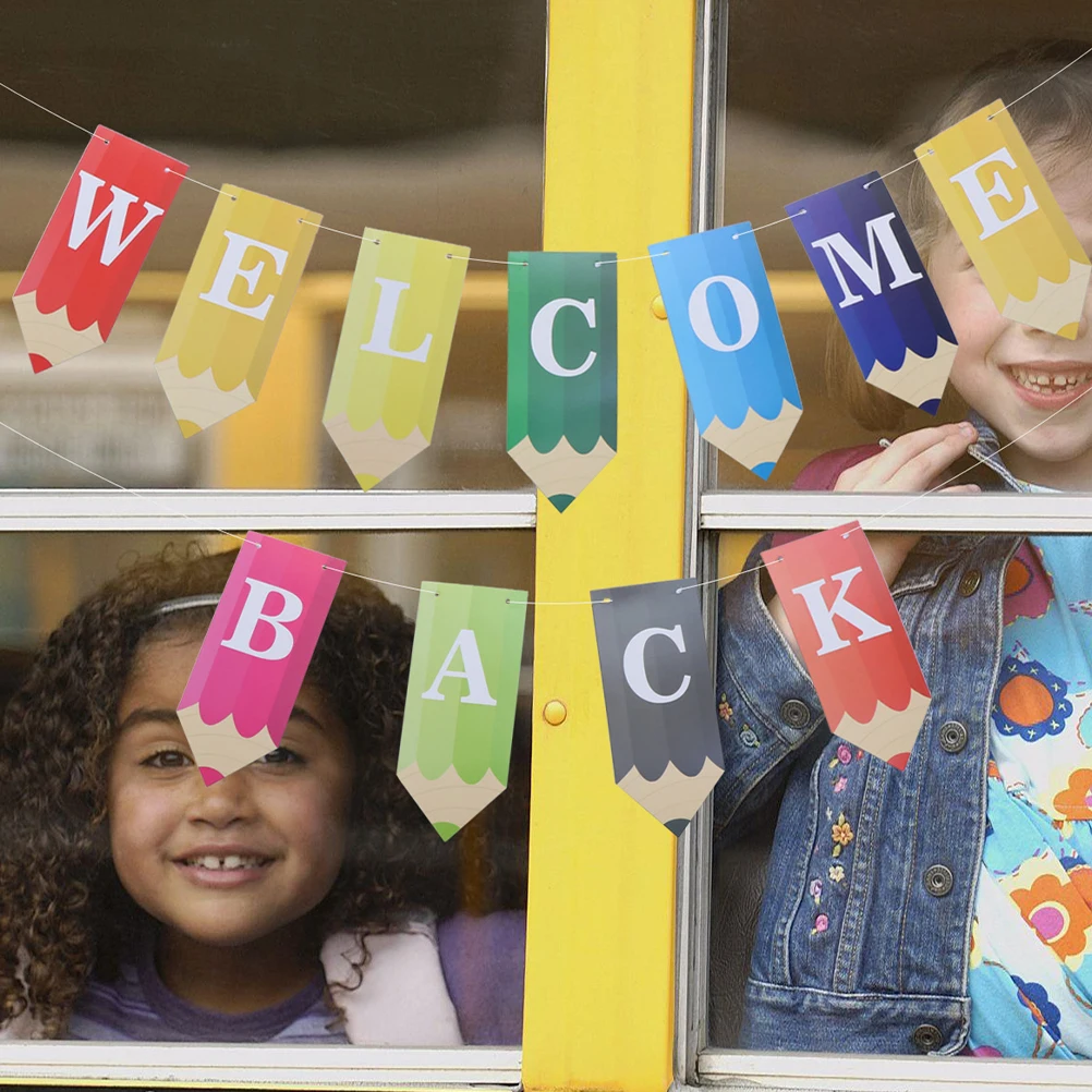 1 set Back to School Banner Alphabet Letter Decoration Classroom Party Supplies Flag Design Paper Decorations for Wall 
1 set Back to School Banner Alphabet Letter Decoration Classroom Party Supplies Flag Design Paper Decorations for Wall