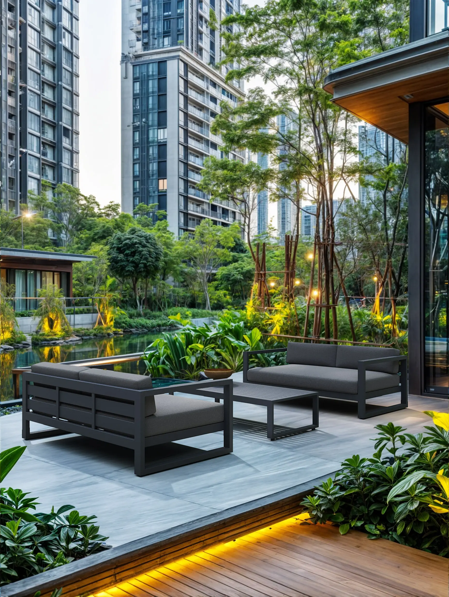 HYS aluminum alloy sofa waterproof sunscreen courtyard terrace furniture
HYS aluminum alloy sofa waterproof sunscreen courtyard terrace furniture